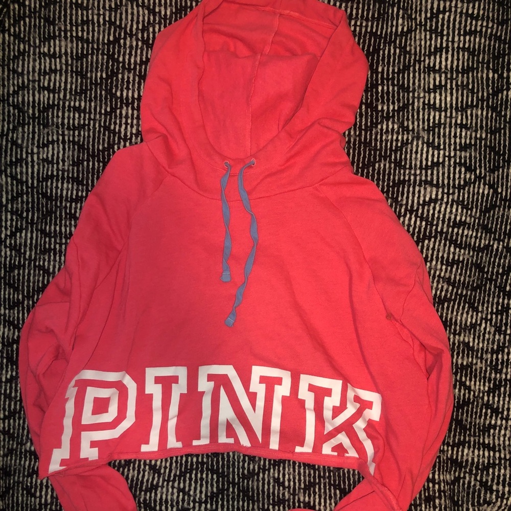 VS pink cropped hoodie